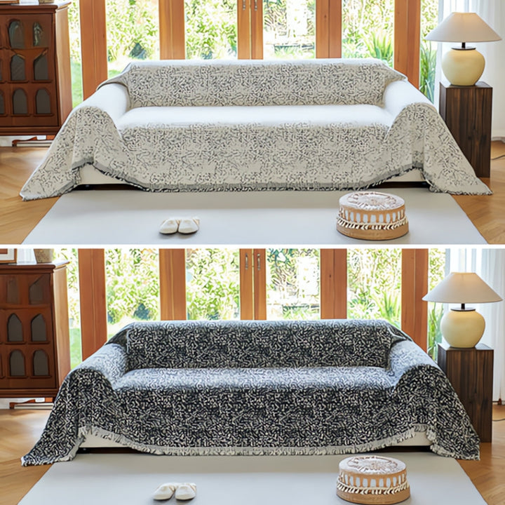 Moderne Boho Bomuldssofa Cover Vendbar Design
