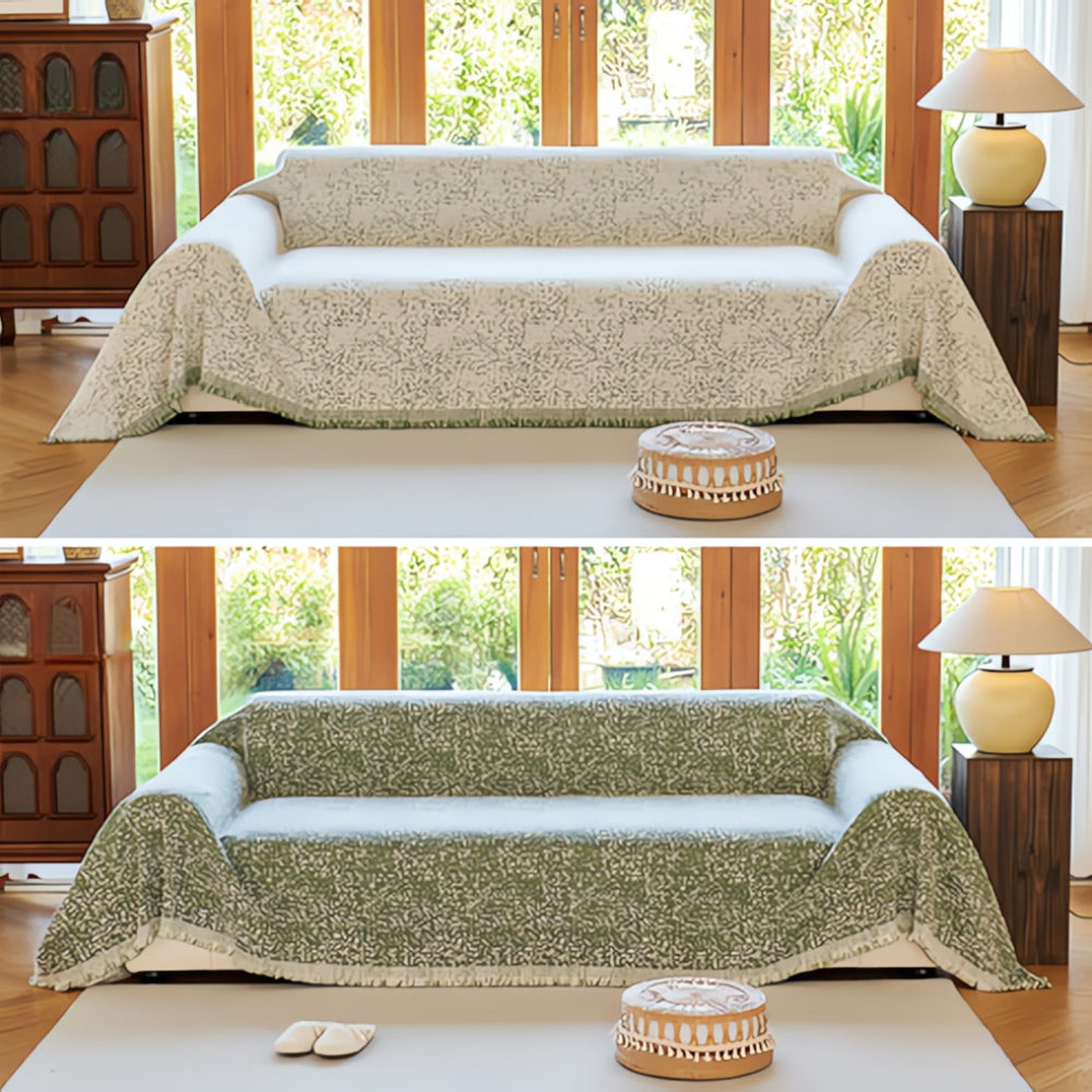 Moderne Boho Bomuldssofa Cover Vendbar Design