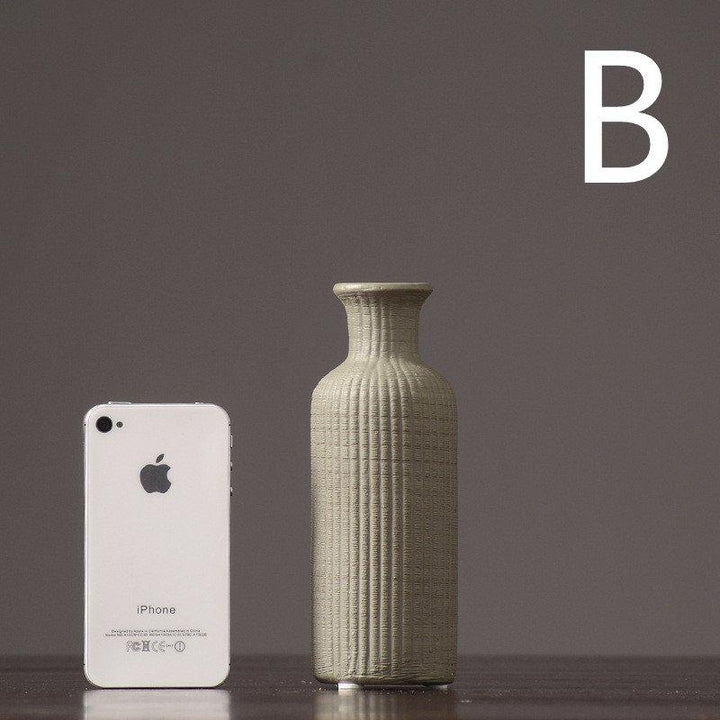 Brun Beige grå Keramisk Blomsterkrukke │ Hjemme Dekorationsartikel