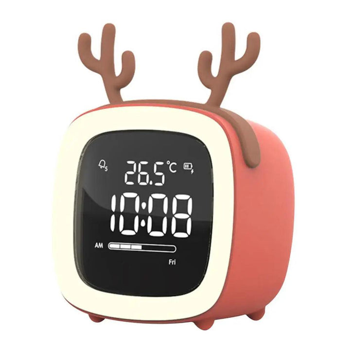 BunnyGlow - LED Vækkeur – Nattelys med Digital Skærm &amp; Timer