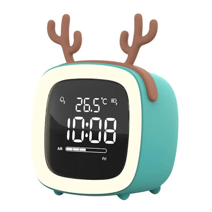 BunnyGlow - LED Vækkeur – Nattelys med Digital Skærm &amp; Timer