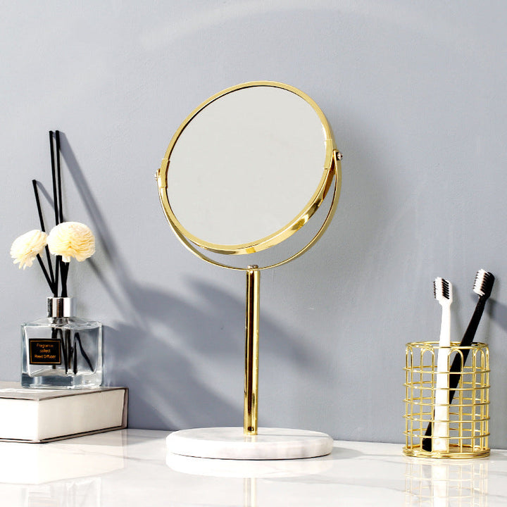 Naturlig Marmor 360 Rotating Makeup Vanity Spejl