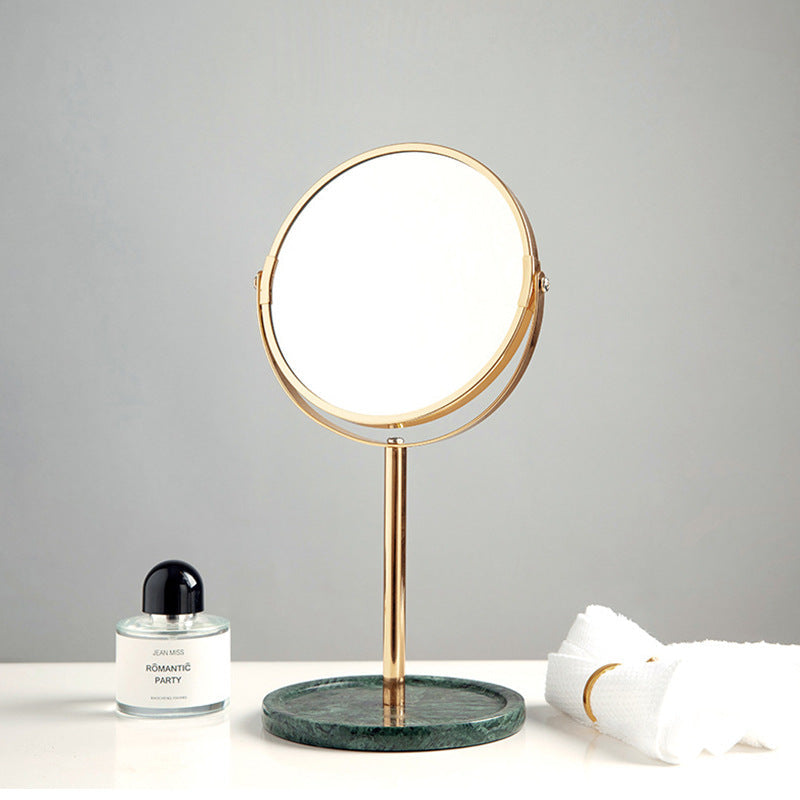 Naturlig Marmor 360 Rotating Makeup Vanity Spejl