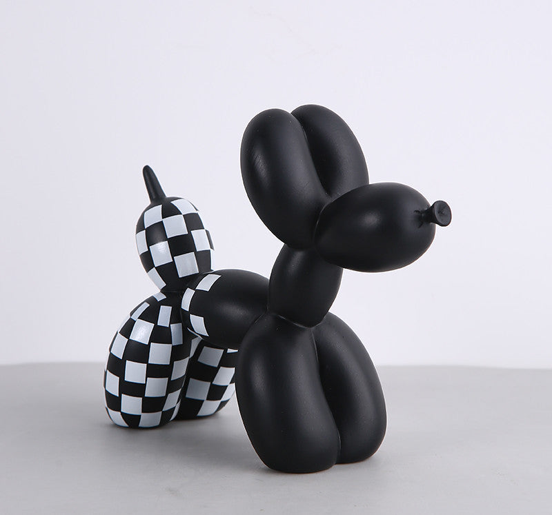 Sort og hvid ballonhund