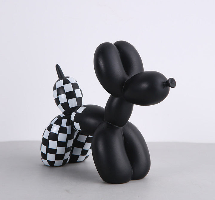 Sort og hvid ballonhund