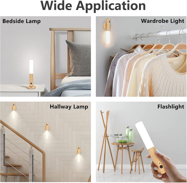 Genopladelig bevægelsessensor magnetisk LED natlampe