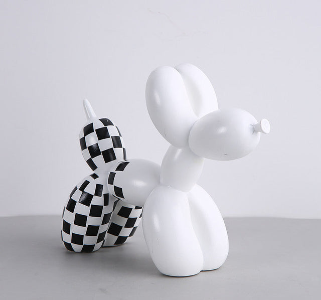 Sort og hvid ballonhund