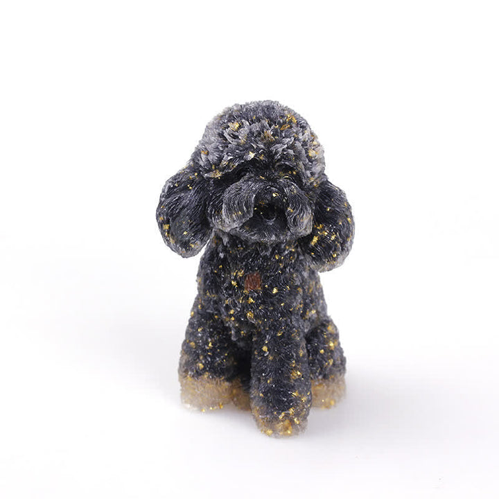Naturlig Krystal Poodle Sten Dekoration