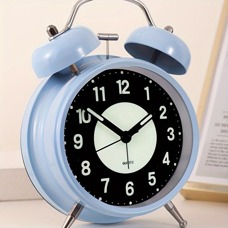LuminousTime - Elegant Metal Vækkeur med Blid Belysning til Fredelige Morgener og Nætter
