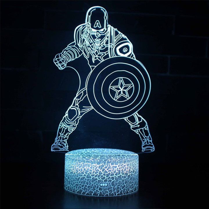 3D Lampe Marvel Captain America Kamp