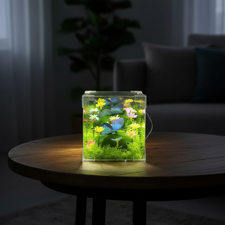 LED Sommerfugl Have Kuben Natlys Dekor