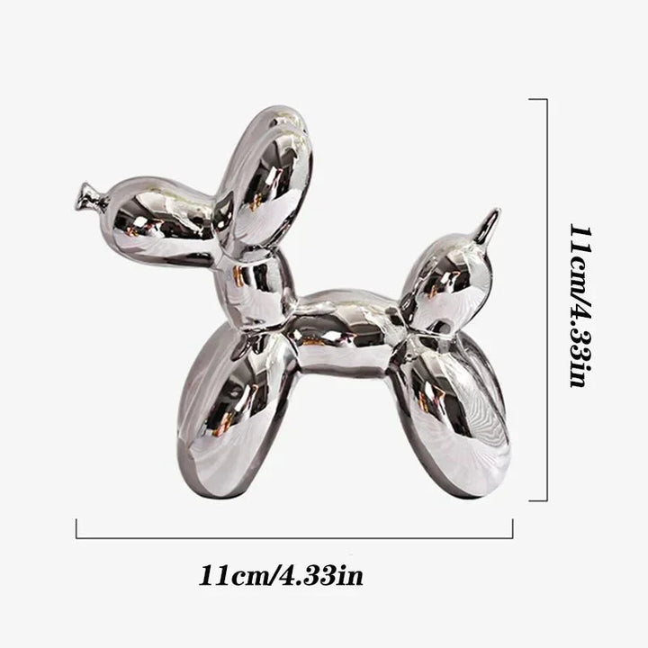 Keramisk Glansfuld Ballonhund Ornament