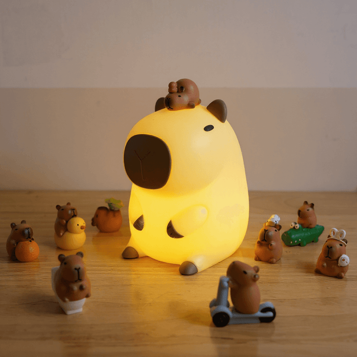Capybara Nattelys Justerbar Lysstyrke Silikone