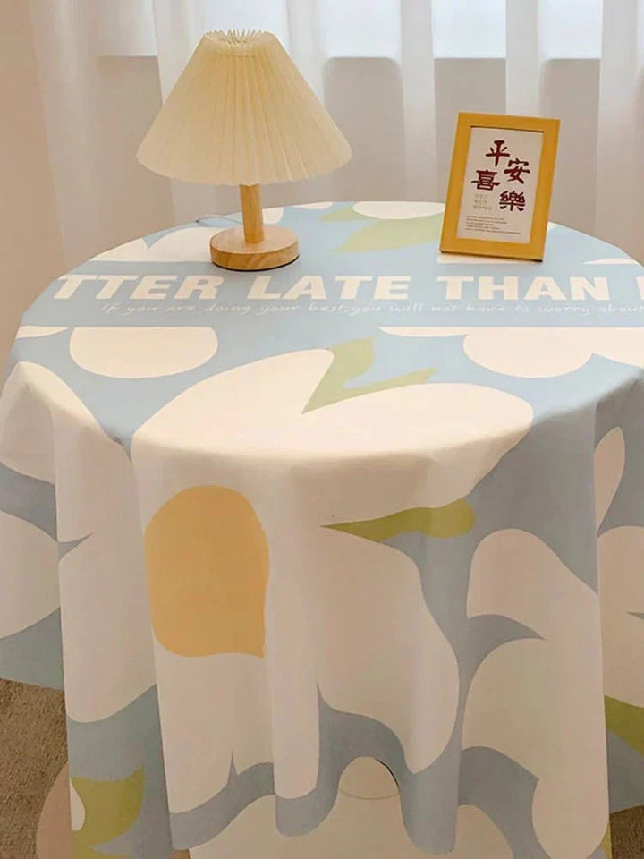 Tjekket Design Rund Bomuldsdug