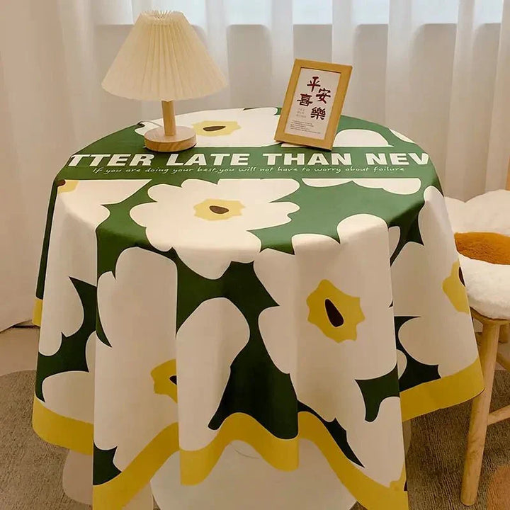 Tjekket Design Rund Bomuldsdug