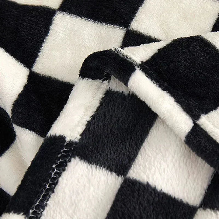 Klassisk Ternede Mønster Sofa Tæppe