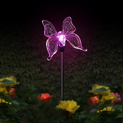 Sol-LED-Havelamper "farverige Fluer"