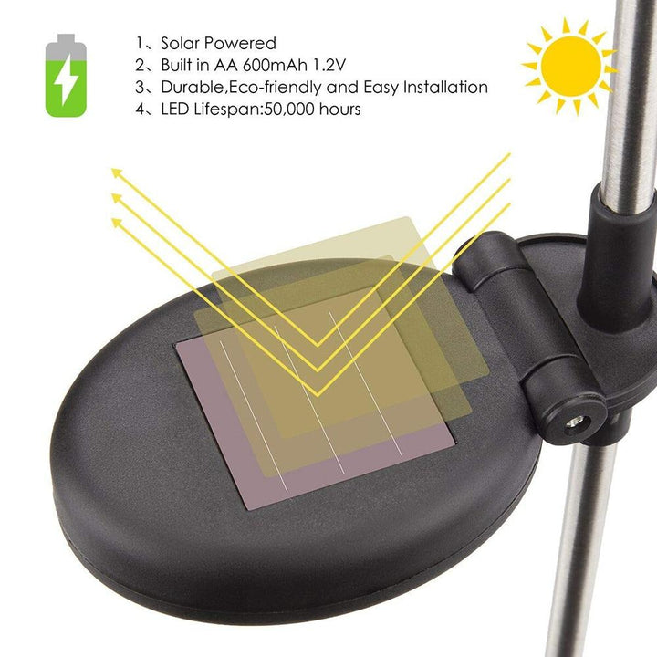 Sol-LED-Havelamper "farverige Fluer"