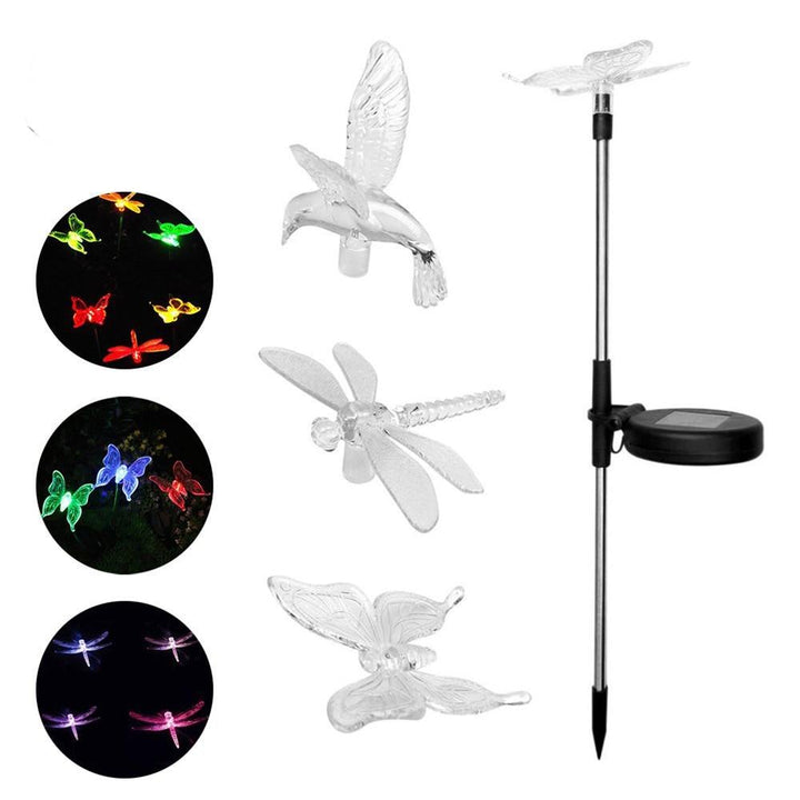 Sol-LED-Havelamper "farverige Fluer"