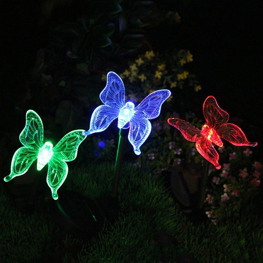 Sol-LED-Havelamper "farverige Fluer"