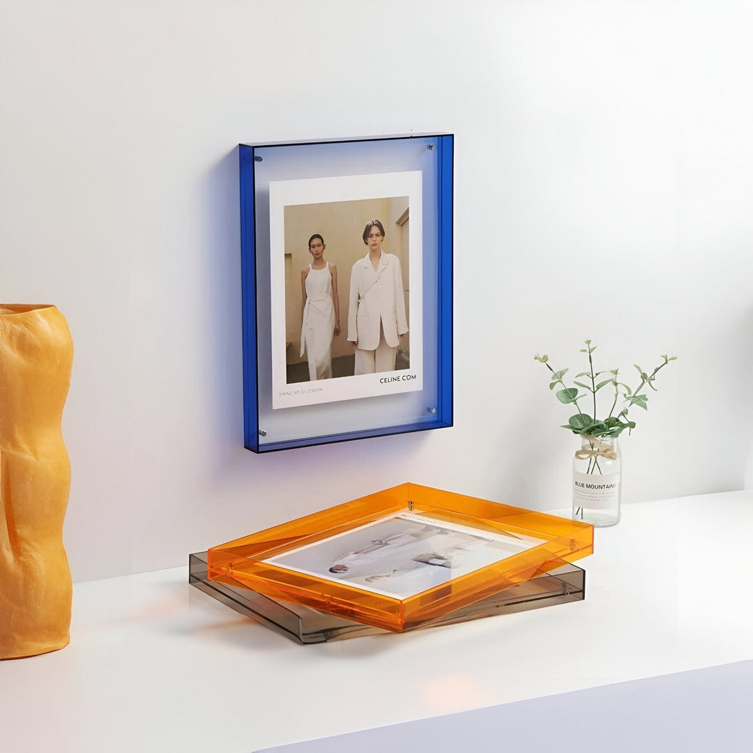 farvet transparent akrylramme til moderne displays