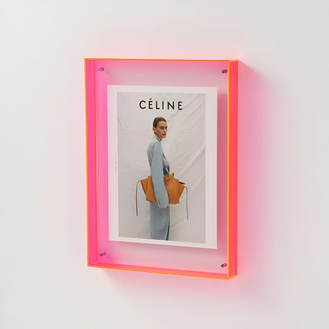farvet transparent akrylramme til moderne displays
