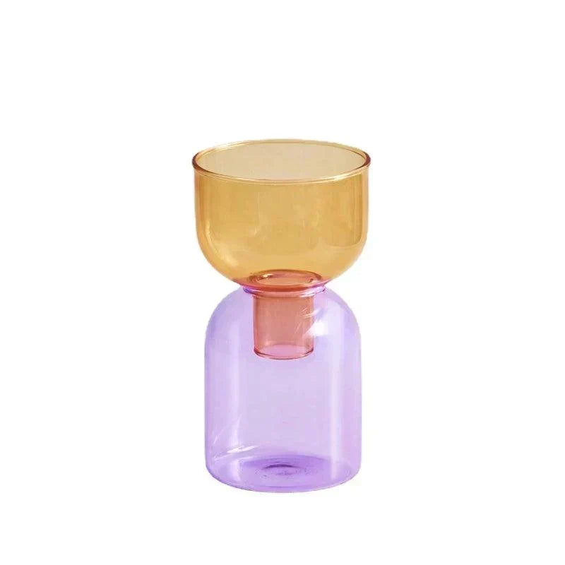 Glas Flaskehals To-delt Vase