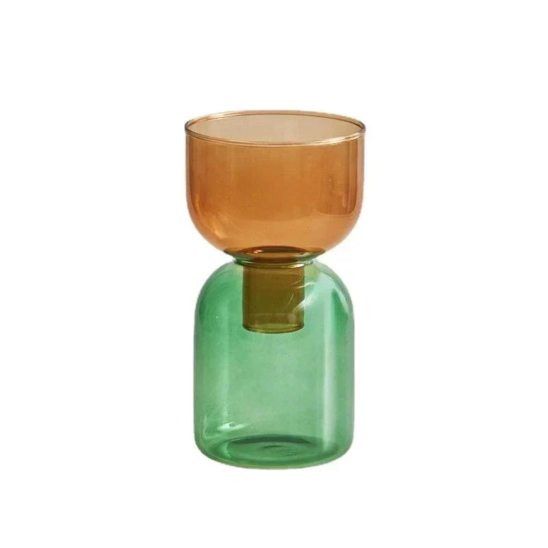 Glas Flaskehals To-delt Vase