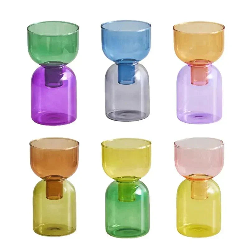Glas Flaskehals To-delt Vase
