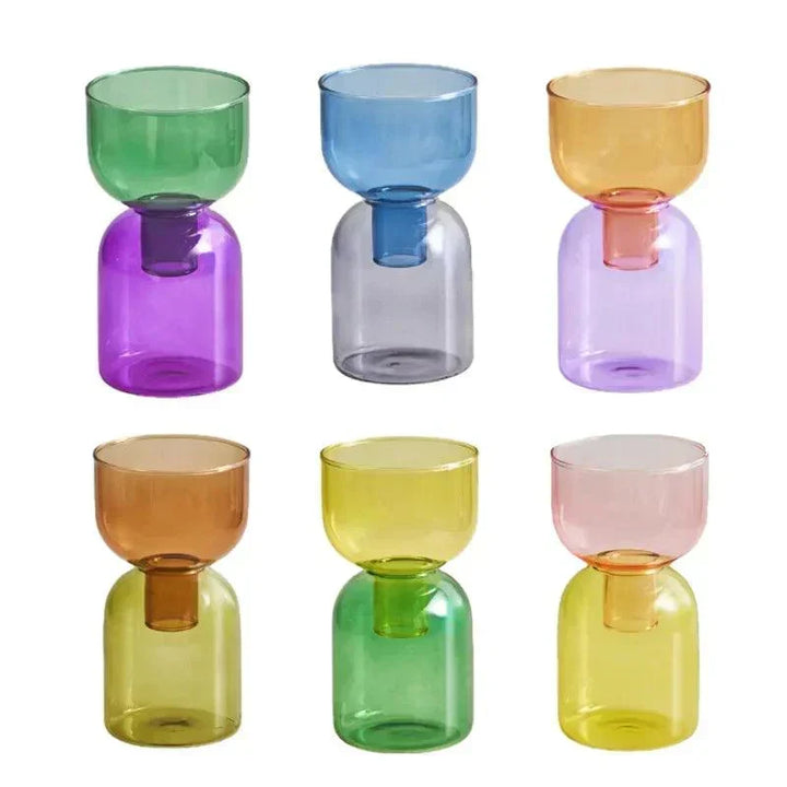 Glas Flaskehals To-delt Vase