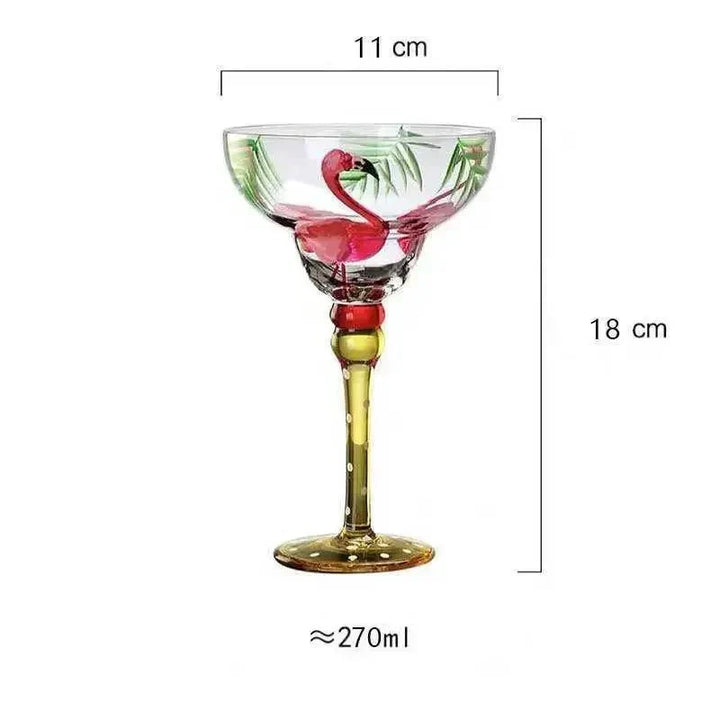 farverig Margarita Cocktail Glas