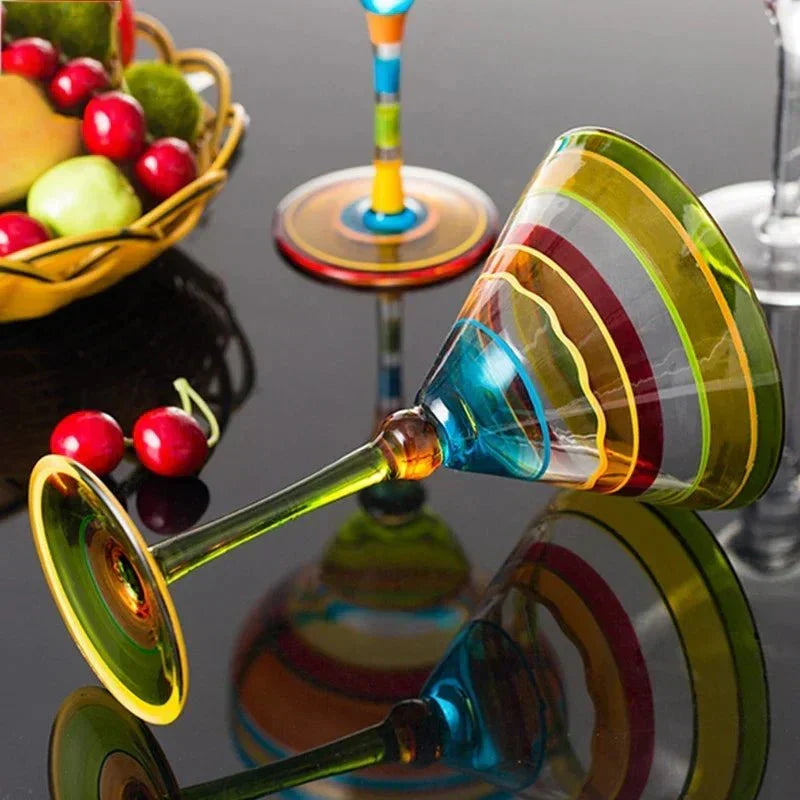 farverig Margarita Cocktail Glas