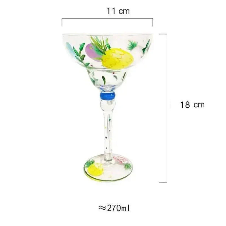 farverig Margarita Cocktailglas