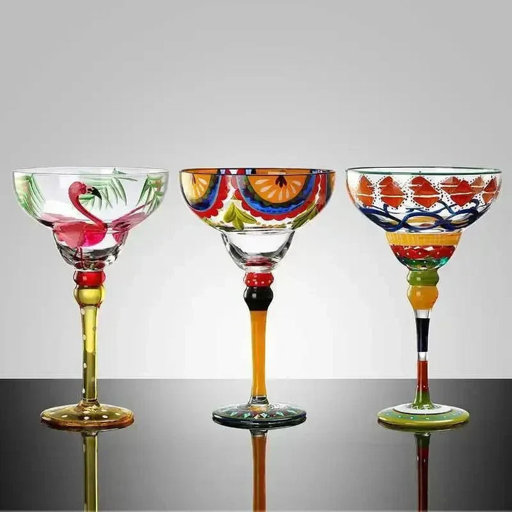 farverig Margarita Cocktail Glas