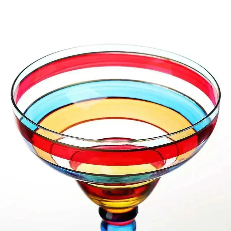 farverig Margarita Cocktail Glas