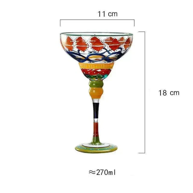 farverig Margarita Cocktailglas