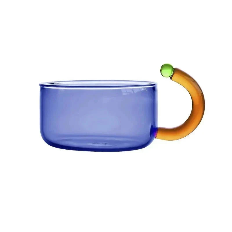 Kontrastfarvet Gennemsigtig Teapot &amp; Kop Sæt