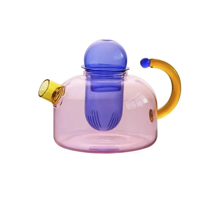 Kontrastfarvet Glasteapot Set – Stilfuldt &amp; Varmebestandigt Design