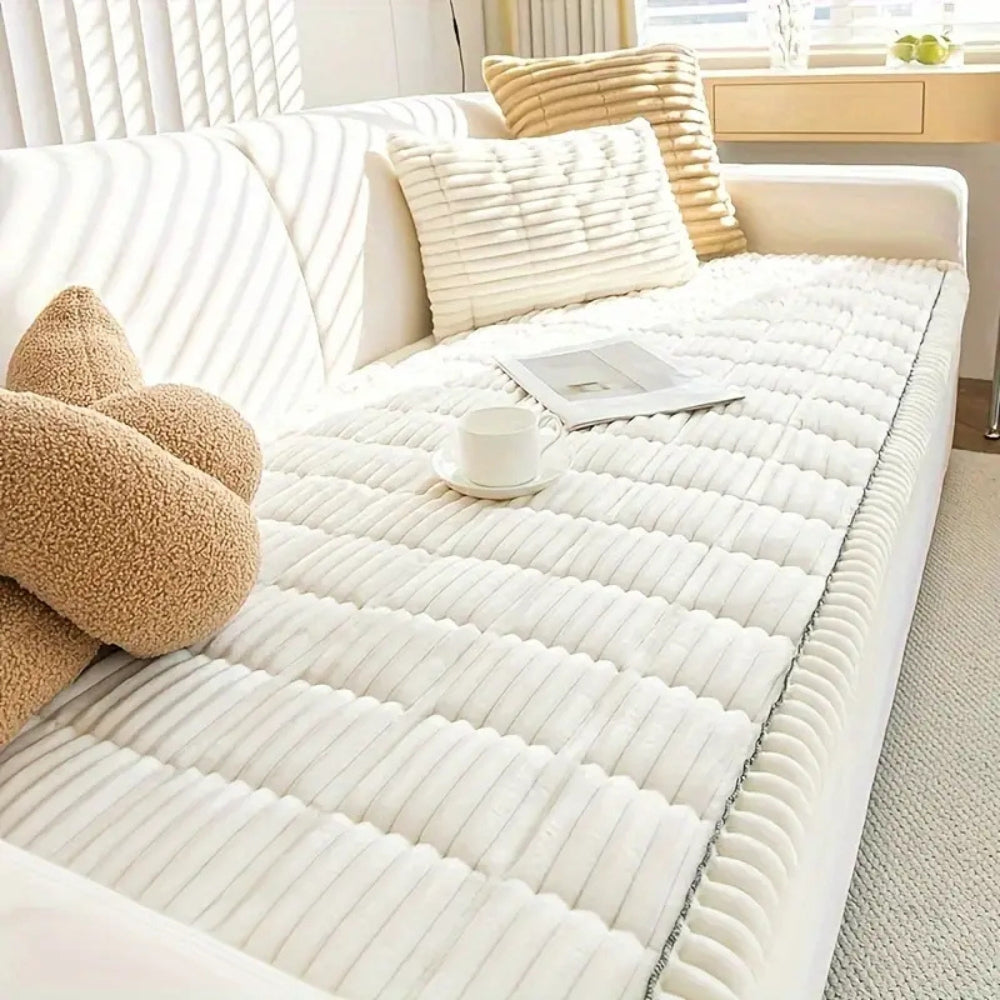 Flannel Sofa Cover Quilted Design
