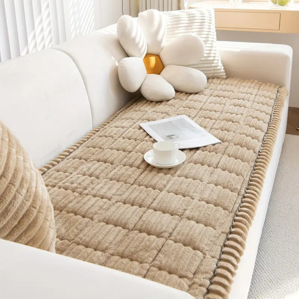 Flannel Sofa Cover Quilted Design