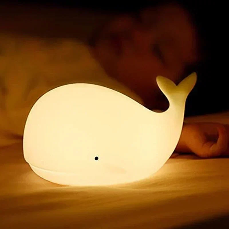 Sød Hval Nattelys med Farveskift - GlowWhale