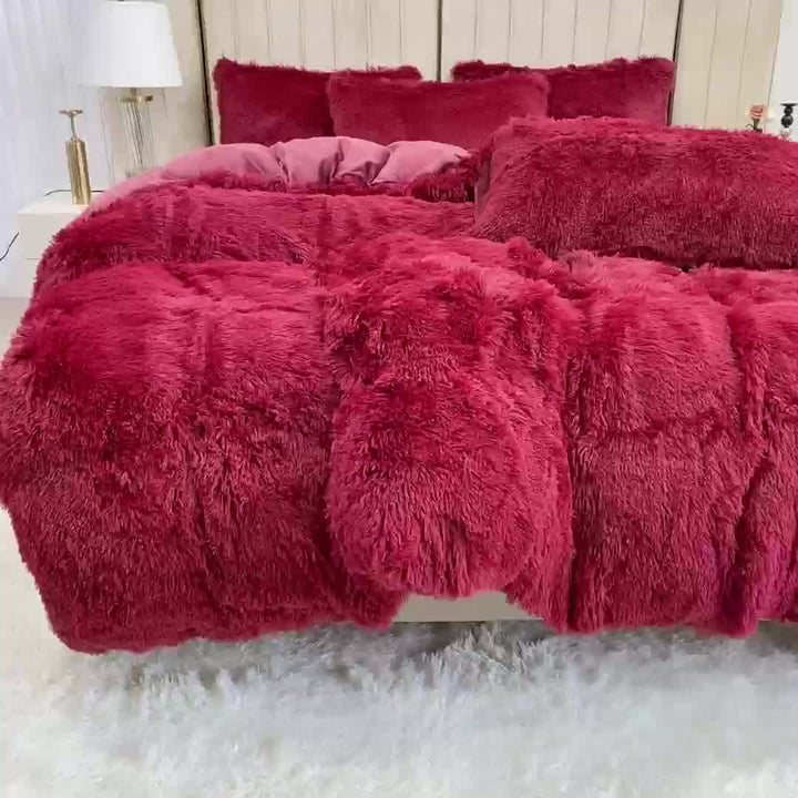 Ultra Blød Plush Duvet Cover Sæt med Lynlås - Luksus &amp; Komfort