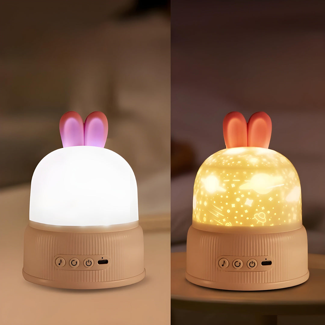 BunnyBeam Lys - Casual Sødt Kanin Projektor Nattelys til Børn |