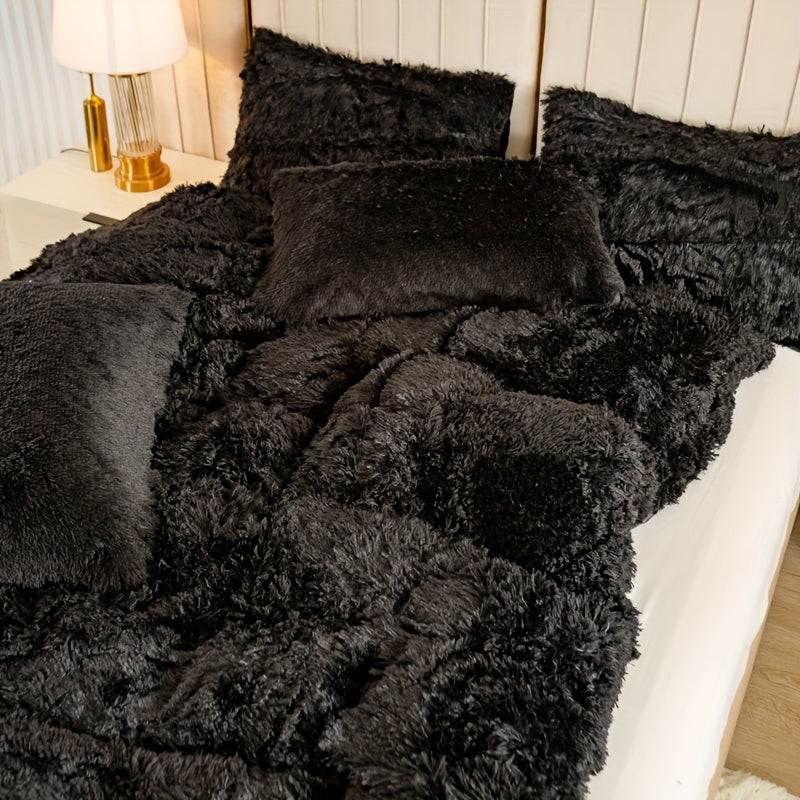 Ultra Blød Plush Duvet Cover Sæt med Lynlås - Luksus &amp; Komfort