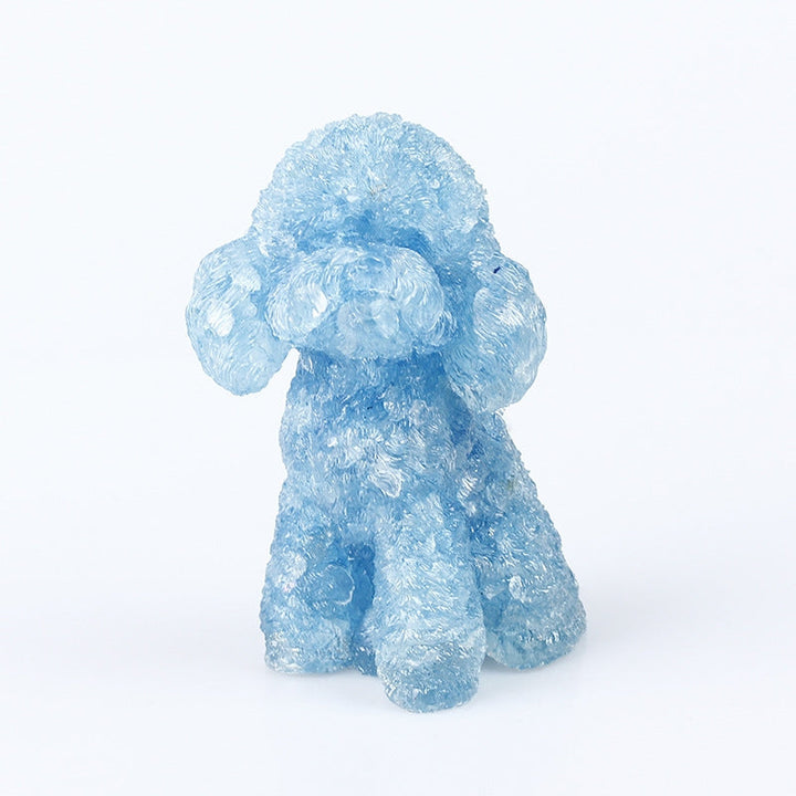 Naturlig Krystal Poodle Sten Dekoration