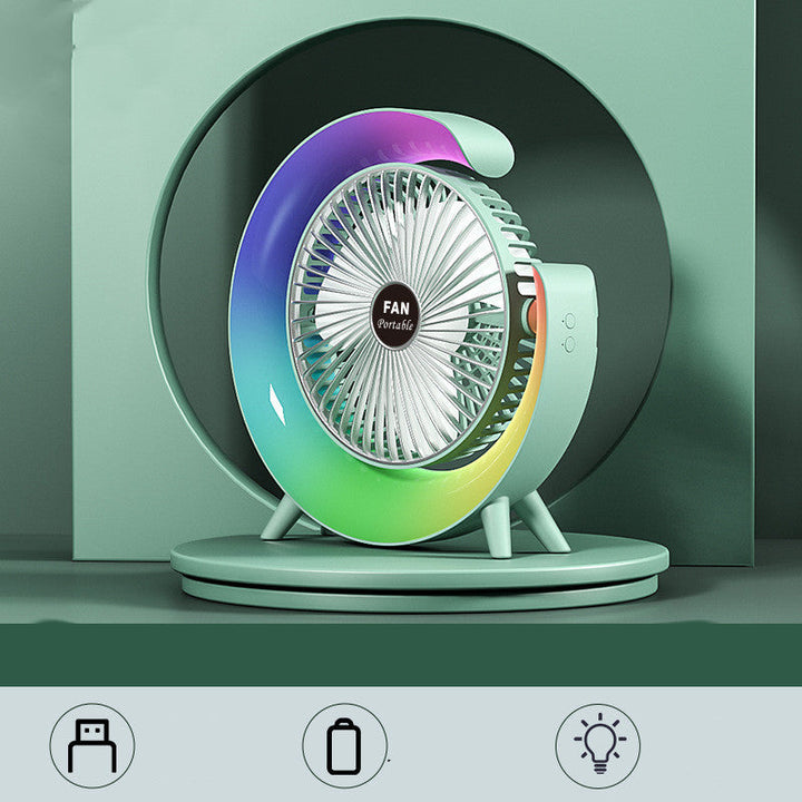 USB-opladelig natlys mini ventilator |