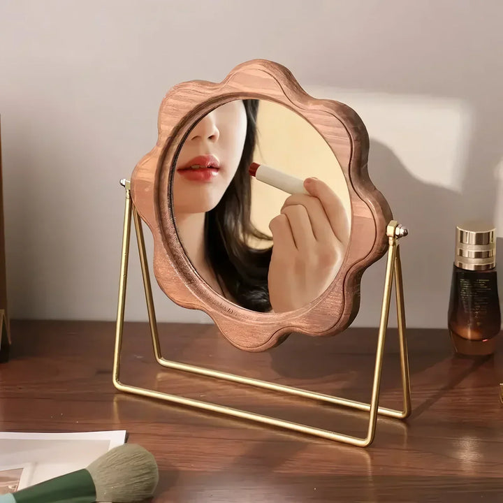 Elegant Drejbar Skrivebords Makeup Spejl – Neoklassisk Design