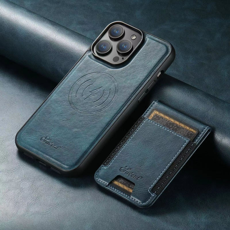 LuxCase Læder Telefonetui med Kortlomme og Stativ – Passer til iPhone