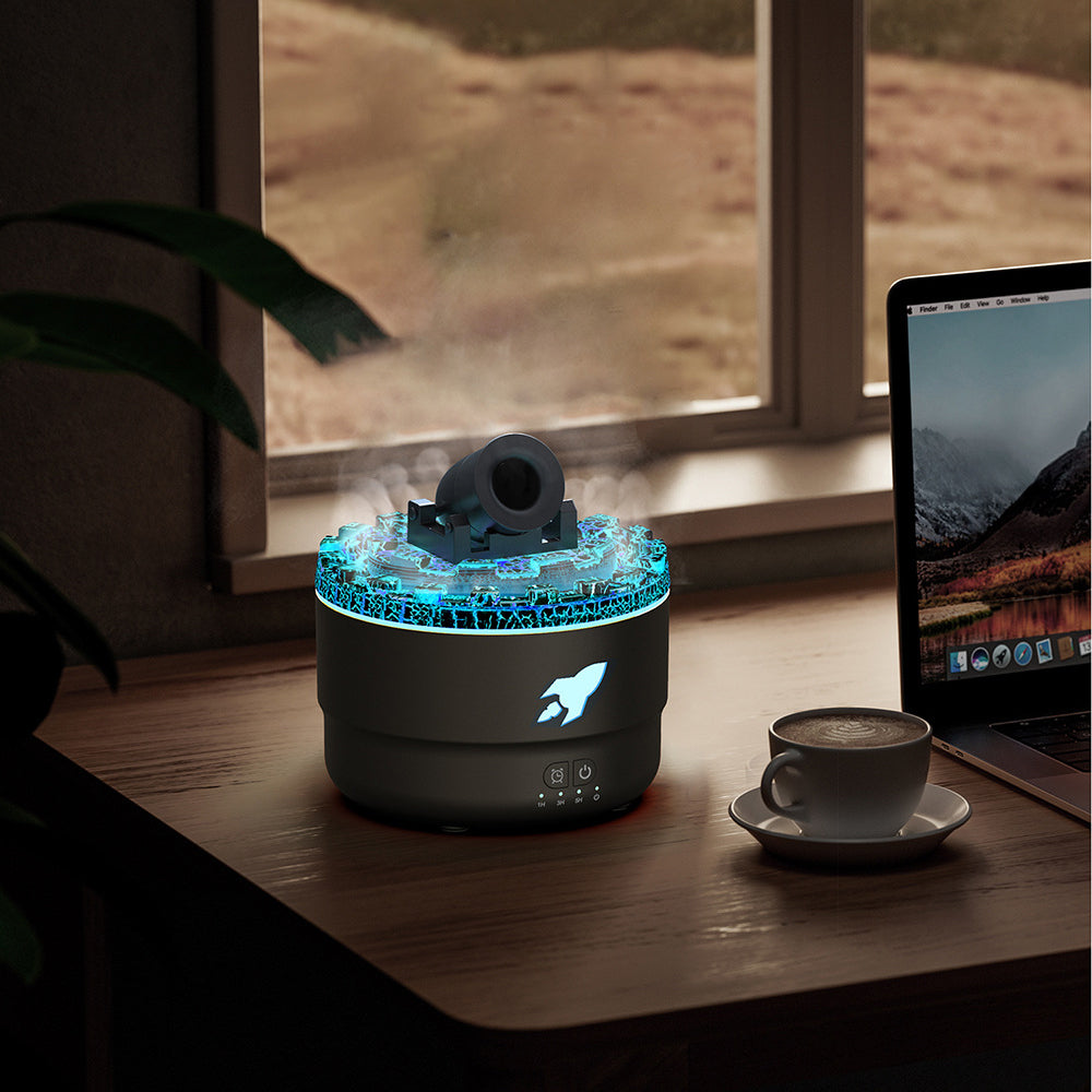 Cannon Luftfugter Aroma Diffuser Vanddamp Nattelys Lava Perfekt Gave