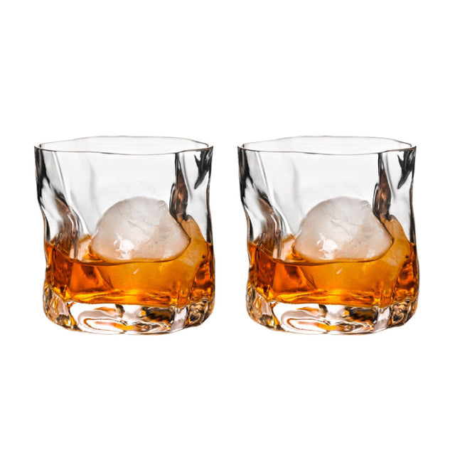 Forvrænget Tekstur Whisky Glas Sæt